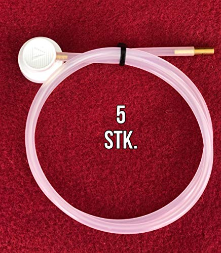 (2,60EUR/Stueck) 5 x Hohlraumsonde für Spraydosen weiss oder rot, 60cm mit 360 Grad Sprühendkopf f. das Einsprühen in Hohlräume, markenübergreifend