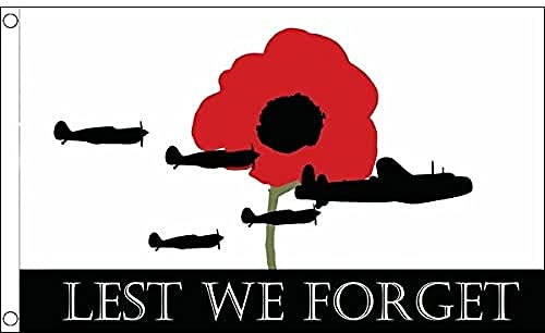 AZ FLAG - Flagge Lest We Forget Luftstreitkräfte - 150x90 cm - Britische Fahne 100% Polyester mit Messing-Ösen - 110g