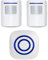 Wireless Home Security Driveway Alarm, Enegg Entry Alert, Visitor Door Bell Chime with 1 Plug-in Receiver and 2 PIR Motion Sensor Detector Alert System, Quality Sound and LED, 38 Melodies