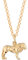 Lily Charmed - 18ct Gold Plated Lion Necklace with 18 Chain
