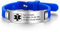 Grand Made Kostenlose Gravur 9 Zoll Silikon Einstellbare Medizinische ID Armbänder für Männer Frauen Kinder - Wasserdichte Edelstahl Gummi Alert Sport Emergency (Blue & Silver)