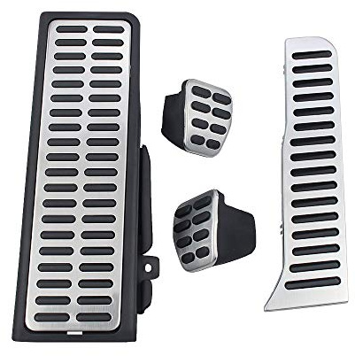 XINYUDA Acciaio Inossidabile 4 Pz MT Pedale, Frizione Freno Gas Accelerare Pedale Pedale Copertura Adatto per Golf 6 GTI MK6 Jetta MK5 Skoda Octavia 1Z II 2 (2004-) Yeti