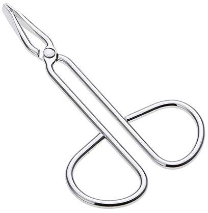 Lassum Lot de 2 pinces à épiler à sourcils, en acier inoxydable, en forme de ciseaux, pointe droite