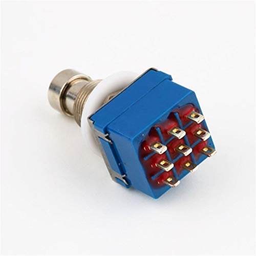 9-Pin 3PDT Gitarre Effektpedal Stomp Box Fuß Metall Schalter True Bypass