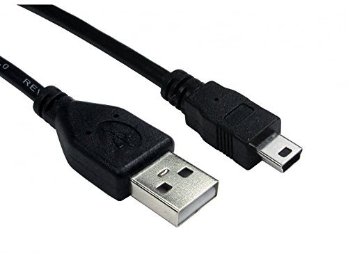 JAFSAL ONLINE Mini USB 2.0 Cable Lead Type A to 5 Pin B Phone Sat Navigation HDD Black (3 Meter)