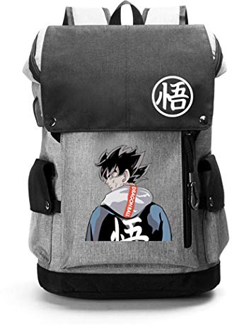 WANHONGYUE Dragon Ball Anime Studenten Schultasche Schulrucksack Rucksäcke Laptop Backpack mit USB-Ladeanschluss