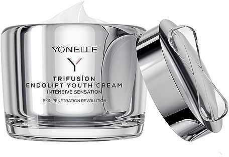 YONELLE Endolifting-Verjüngungs Gesichtscreme Damen - Nacht Tagescreme gesicht - Anti-Aging-Creme - Gesichtspflege für reife und trockene Haut - NANODISCS™ mit aktiven Peptiden 55ml