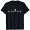 Lustige Langlauf Shirts Herzschlag Ski T-Shirt