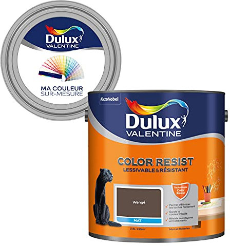 Ma Couleur Sur-Mesure par Dulux Valentine Pintura interior de pared, techos, madera, paleta original, pieza para vivir mate, wengué de 2,5 l