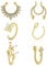 AceFun Gefälschte Piercing Septum Ringe Lippen Ohr Faux Nasenpiercing Schmetterling Kreuz Kubikzirkon Fake Septum Hoop für Männer Frauen 16G 1,2 MM 18G 1,0 MM 8 MM 14 MM Einstellbar Gold