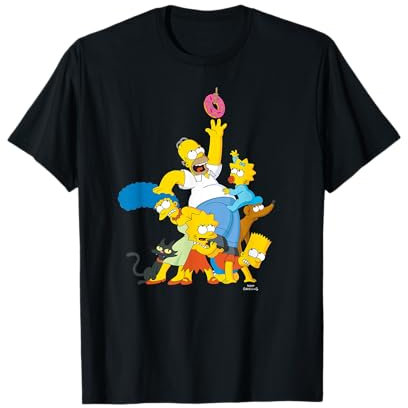 The Simpsons Family Donut Reach Camiseta