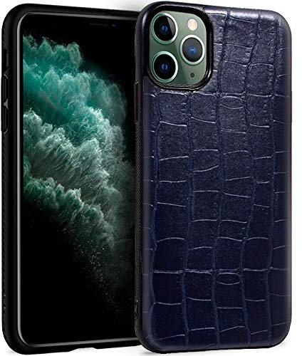 Cool Case for iPhone 11 Pro MAX Leather Crocodile Navy