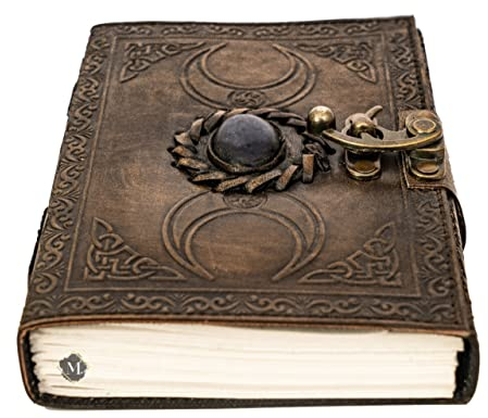 MONTEXOO Leder-Tagebuch, Notizbuch für Männer und Frauen, echte Tagebücher zum Schreiben, 240 Seiten, 12,7 x 17,8 cm, Skizzenbuch, Tagebuch, DND, Reise-Kugel, altes cooles antikes großes gebundenes