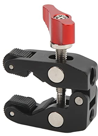 Super Clamp, Kamera-Klemmhalterung Kleine Super-Klemme Krabbenzange Clip mit 1/4 Zoll 3/8 Zoll Gewinde Kamera-Klemmhalterung für Kugelköpfe Stative, Aluminiumlegierung