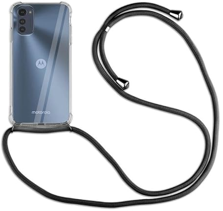 betterfon Hülle Kompatibel mit Motorola Moto E32 / E32s | Handykette Smartphone Halskette Hülle mit Band | Handyhülle mit Kordel zum Umhängen Kompatibel für Moto E32 / E32s | Schwarz
