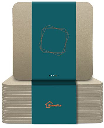 Shinfly Untersetzer Filz für Gläser 12er Set - Rutschfester Hitzebeständiger Waschbarer Glasuntersetzer für Getränke, Bar, Tassen