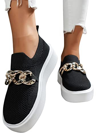 Fannyfuny Joggingschuhe Damen Elegant Classic Schuhe Mit Luftkissen Cheerleading-Schuhe Straßenlaufschuhe Atmungsaktiv Flache Laufschuhe Casual Große Größe Für Sport Trekking Workout