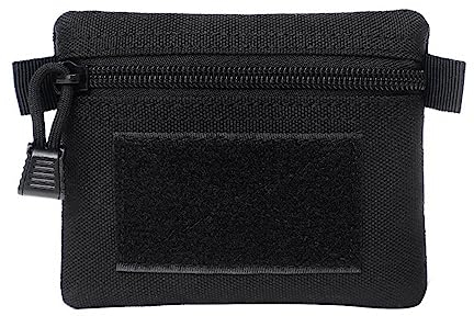 Mini Molle Pouch,Sac Tactique EDC,10x13cm Petit Porte-Monnaie Outdoor Wallet,1000D en Nylon Porte-Monnaie Etanche Key Card Case pour Camping Randonnée Cyclisme