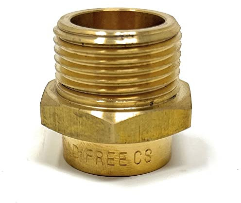 Cascada 1,9 cm G-Gewinde (metrisches BSPP) Außengewinde auf 1,27 cm NPT Innengewinde Rohrverschraubung Adapter – bleifrei