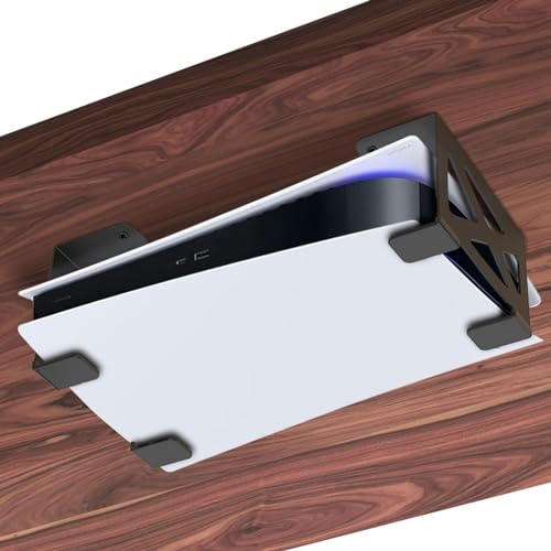 FOROIRON Unterschreibtisch Halterung für PS5, Stealth Mount kompatibel mit PlayStation 5 Disc & Digital Edition Ständer