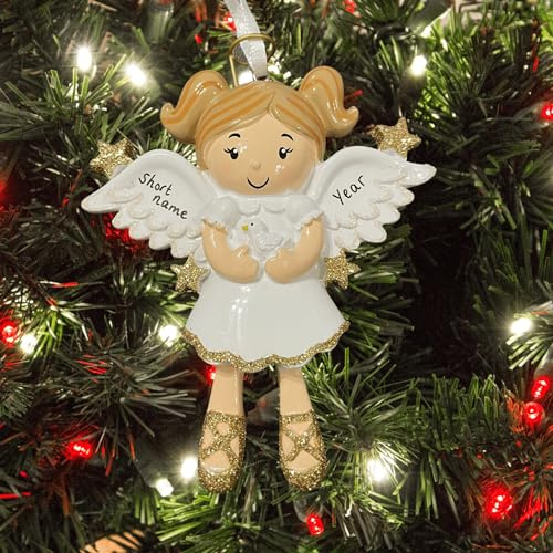 Personalised Angel Christmas Ornament – Custom Tree Decoration Angel Girl