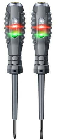Vislone B05 2pcs Palabra/Destornillador de Cruz Probador Eléctrico Pluma Multi-funcional Multiherramienta Destornillador Doméstico con Indicador Herramientas para Electricista