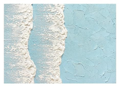 Ölbilder Auf Leinwand Handgemalt, Moderne Abstrakte Blaue Sandsteinstruktur,Wellenlandschaft,Kunstwerk,Rahmenlose Handölgemälde Auf Leinwand,Wandkunst Für Wohnzimmer,Schlafzimmer,Büro,Heimdeko