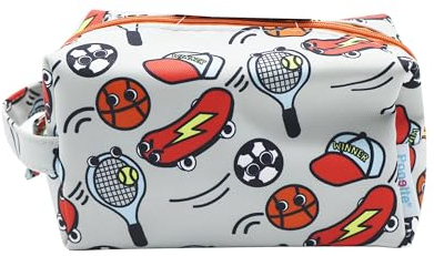 PONETTE - Trousse de toilette pour enfant, garçon, fille, adolescent, amusant, sac de toilette, trousse de voyage, trousse, marque espagnole, gris, Trousse de toilette pour enfant