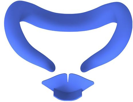 Facial Interface VR Face Cover for Quest 3,Silicone Face Pad Cushion Face Cover Bracket Protective Mat Eye Pad For Quest 3 VR Accessories (blue)