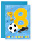 CENTRAL 23 Geburtstagskarte zum achten Geburtstag für Jungen – Fußball Alter 8 – Happy 8th Birthday Grußkarte für Kinder – 8 Jahre alt – Fußball – Meilenstein-Baby-Karten Alter 8 – Kind – kommt mit