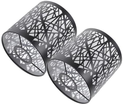 BESTonZON 2stücke Metall Lamenschirm Buchse Trommel Form Decke Lamenschirm Für Stehlampen Und Tischlampen