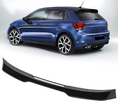JGQFB Heckspoiler Spoilerlippe für VW Polo Mk6 AW Standard 2018-2021, Stamm Deckel Spoiler Flügel Tuning Außen BodyKit Zubehör Auto Hinten Dach Spoiler