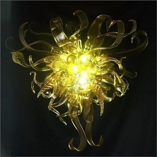 YAOYIYAO Iluminación de araña de Cristal de Murano Adecuada para decoración de Bodas Araña de Cristal soplado Italiano