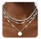 Milacolato 14K Vergoldete Damen Halskette - Gold Layered Fischgrät Schlange Kette Choker Schmuck Set-YS