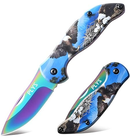 Plys Coltello tascabile Coltello pieghevole piccolo Corde da taglio Coltello da esterno in acciaio inossidabile Modello Aquila