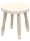 Flexa Dots Kinderstuhl aus Holz perfekt für Kinderzimmer | Runder vielseitiger Sitzhocker kann Man auch für Küche oder Wohnzimmer benutzen | Hocker Ø30cm | Farbe: Cream White