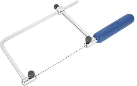 Dekupiersäge, Sägerahmen mit Blatt, U Förmige Bügelsäge, Schneiden Säge Kit Einstellbares Schneidwerkzeug U-förmiger Sägerahmen mit 6 Spiralsägeblättern (ASB400)