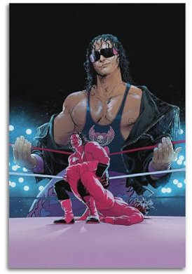 KSOXDAITIP Bret Hitman Hart Kunst-Poster, dekoratives Gemälde, Leinwand, Wandposter und Kunstdruck, moderne Familienschlafzimmer-Dekoration, Poster, 50 x 75 cm