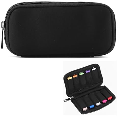 USB Flash Drive Storage Case 10-Slot Electronic Accessories Organizer Holder Bag for USB Sticks Memory Stick USB Flash Drive USB Memory Stick Key Drives Zip Drive Thumb Drive Jump Drive (Black)