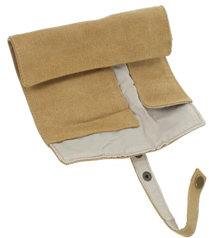 DEARMAMY Canvas Uhrenrolle 5 Fächer Leicht Zu Waschen Uhrenaufbewahrung Reiseetui Organizer Für Uhrenliebhaber