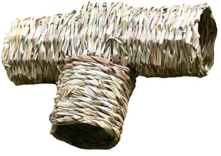 SUPVOX Nid De Paille Naturel Unique pour Hamster Tube Dherbe pour Animaux De Compagnie avec Plusieurs Ouvertures pour Jouer