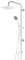 Handheld Showers 8 Square Overhead Adjustable Rainfall Shower Taps and Hose Chrome Plated Kit Thermostatic Shower Mixer Set Stainless Steel Shower Bar Set (Square)