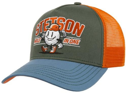 Stetson Hole in One Trucker Cap Snapback Baumwolle Herren Sommer blau-grün One Size