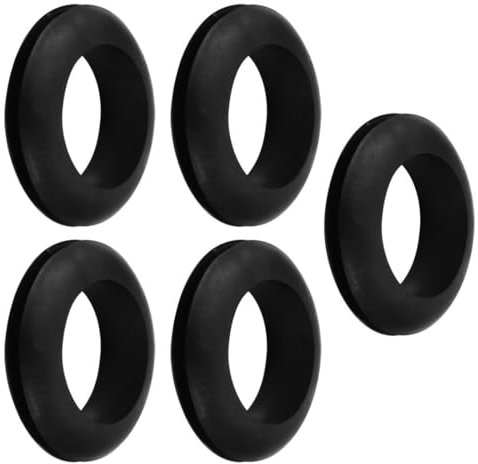 TA-VIGOR 5Pcs Rubber Grommets Cable Wire Protector, 30mm Conductor Wiring Blanking Gasket Ring Grommets, Black Electrical Cable Hole Plugs Wire Gaskets for Protecting Wires, Cables and Plugs