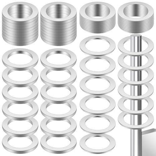 NISENTIA 60 Stück Fitschenringe Zimmertüren, 1mm & 2mm Unterlegscheiben Türscharnier, M10 Tür Unterlegscheiben Edelstahl, Beilagscheiben Sortiment Fitschenringe für Standard Zimmertüren Montageringe