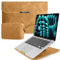 HeeYeal 13,3-14 Pollici Laptop Custodia con Supporto per MacBook Pro 14 M4/M3/M2/M1 Pro/Max 2025-2021, MacBook Air/Pro 13, PU Pelle Computer Portatile Sleeve per HP Dell Lenovo Surface Laptop-Cachi