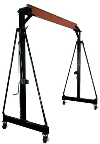 IEOWY engine hoist 2 Ton Telescoping Gantry Crane Portable Shop Lift Hoist Frame Only Rated 4000LB Trolley Or Hoist Not Included Electric Hoists