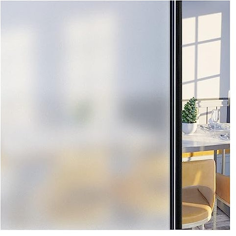Fensterfolie Fenster-Sichtschutzfolie, mattierter, Selbstklebender Fensteraufkleber, Sichtschutz, undurchsichtiges UV-blockierendes Vinyl for Glastüren, Badezimmer, Büro Glasfolie(45x300cm)