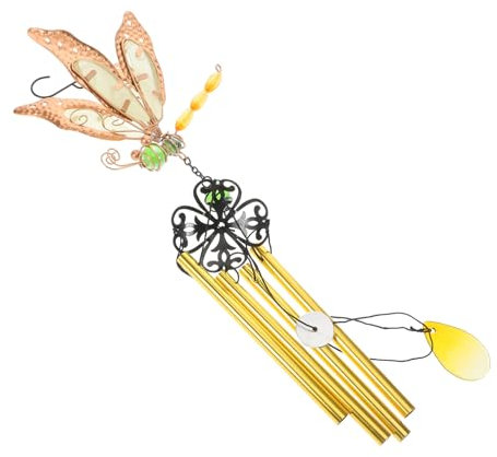 SOLUSTRE Windspiel Für Draußen Einzigartige Gartendekoration Libellen-Design Aus Aluminiumlegierung Und Kunststoff Zum Aufhängen Im Garten Oder Zuhause