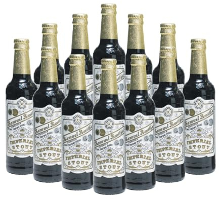 Samuel Smith’s Imperial Stout 355ml Bottles 12 Pack British Beer 7.0% ABV Rich Full Bodied Stout Craft Beer Case Gift Set for Men Birthday Alcohol Gift